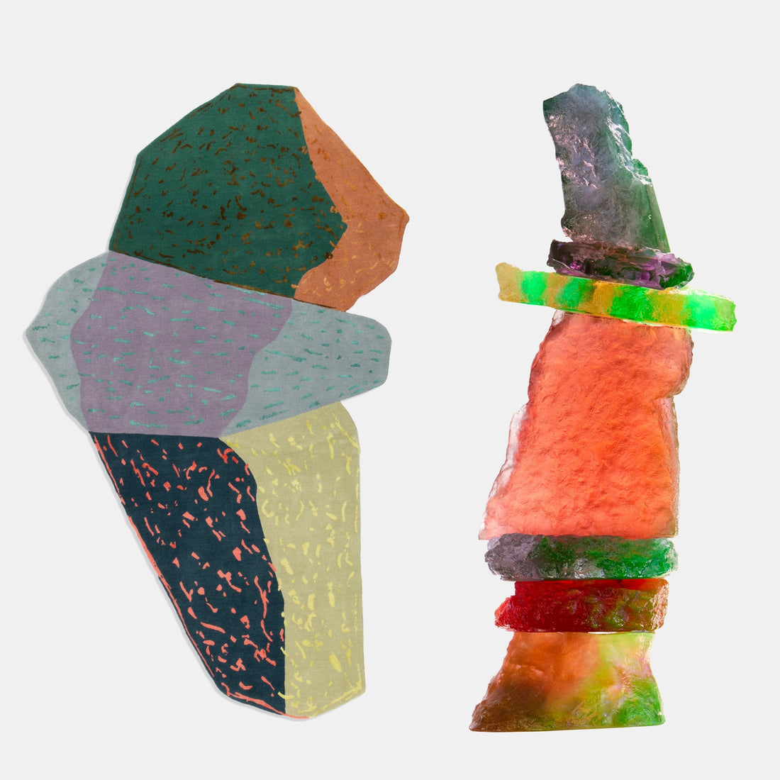 Glass, Wool, Silk: A Material Dialogue