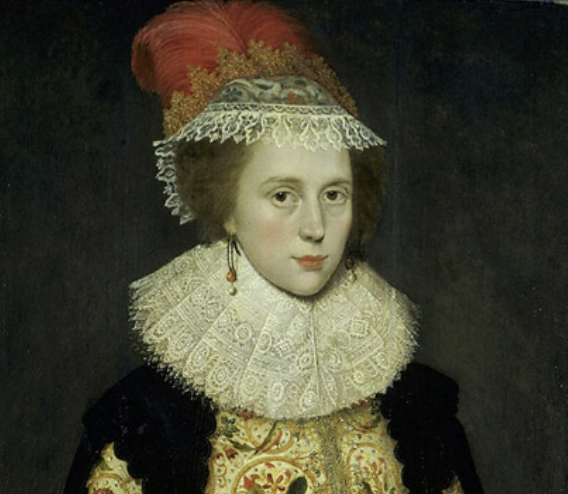 Studying textiles and dress, from a painting