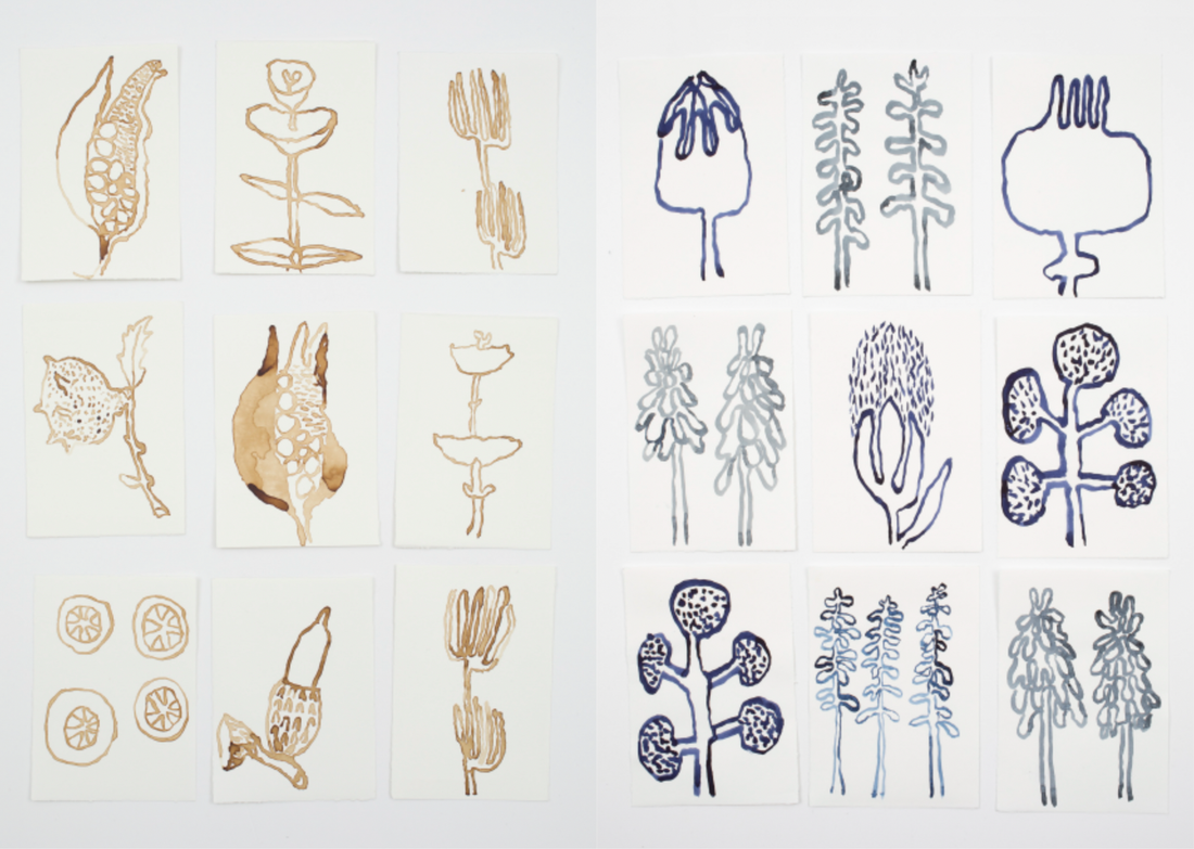 DRAWINGS ON INDIGO