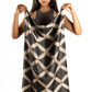Constellation Clamp-Shibori Scarf (Brocade Border)