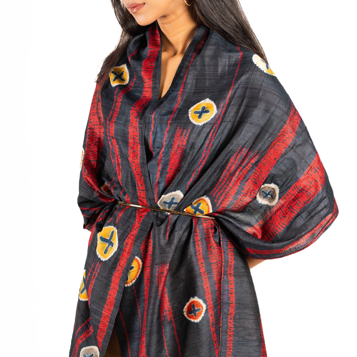 Floret Shibori Silk Scarf