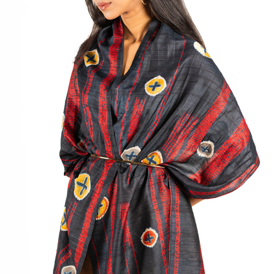 Floret Shibori Silk Scarf