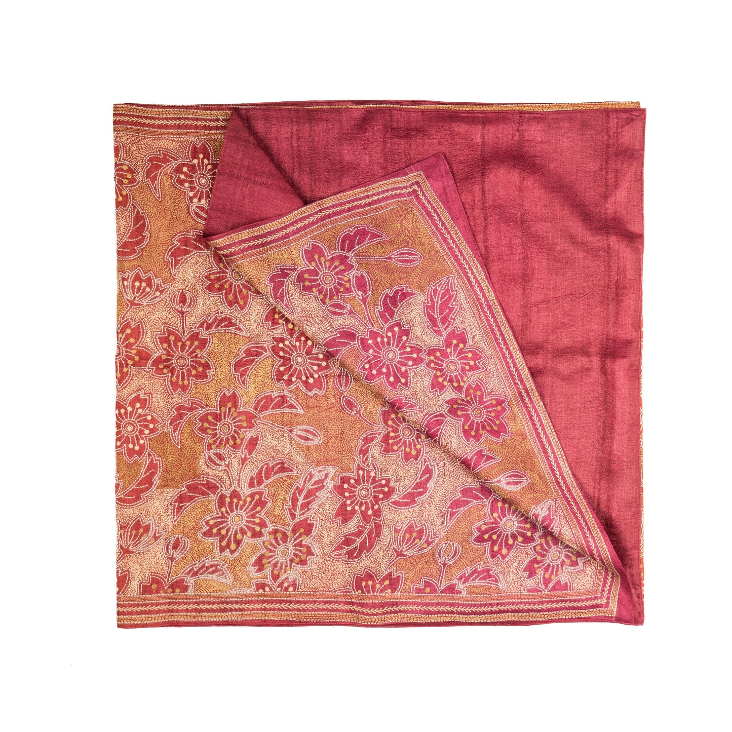 Bouquet of Hibiscus Kantha Scarf