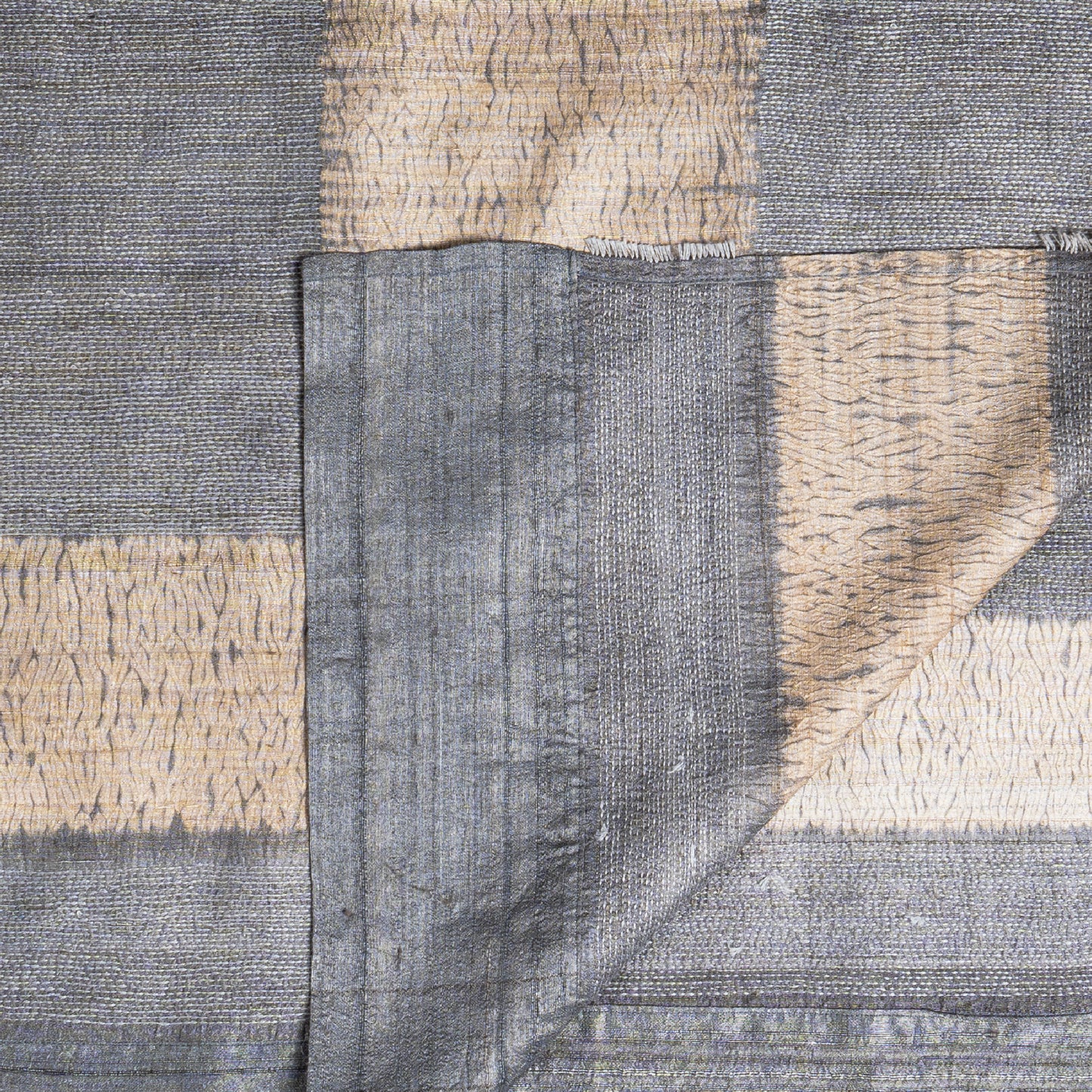 Geometry in Shibori Scarf (with pashmina lining)