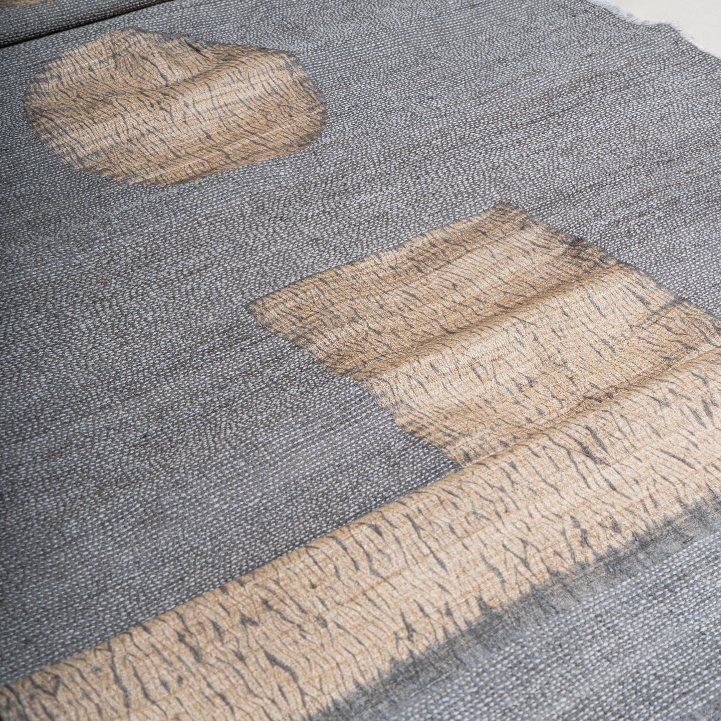 Geometry in Shibori Scarf (with pashmina lining)