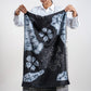 Moonlit Blooms Shibori Scarf (with woven lining on the back)