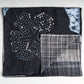 Moonlit Blooms Shibori Scarf (with woven lining on the back)