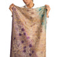 Peacock Paradise Kantha Scarf (With Purple Lining)
