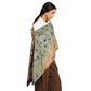 Peacock Paradise Kantha Scarf (With Purple Lining)