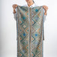 African Shibori Kantha Scarf (with chocolate-brown lining)