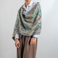 African Shibori Kantha Scarf (with chocolate-brown lining)
