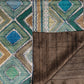 African Shibori Kantha Scarf (with chocolate-brown lining)