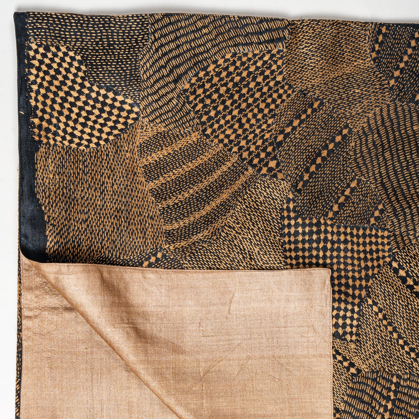 Topography Textures Sujni Scarf (with beige lining)