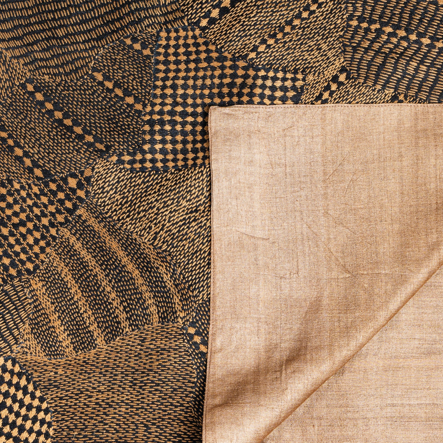 Topography Textures Sujni Scarf (with beige lining)