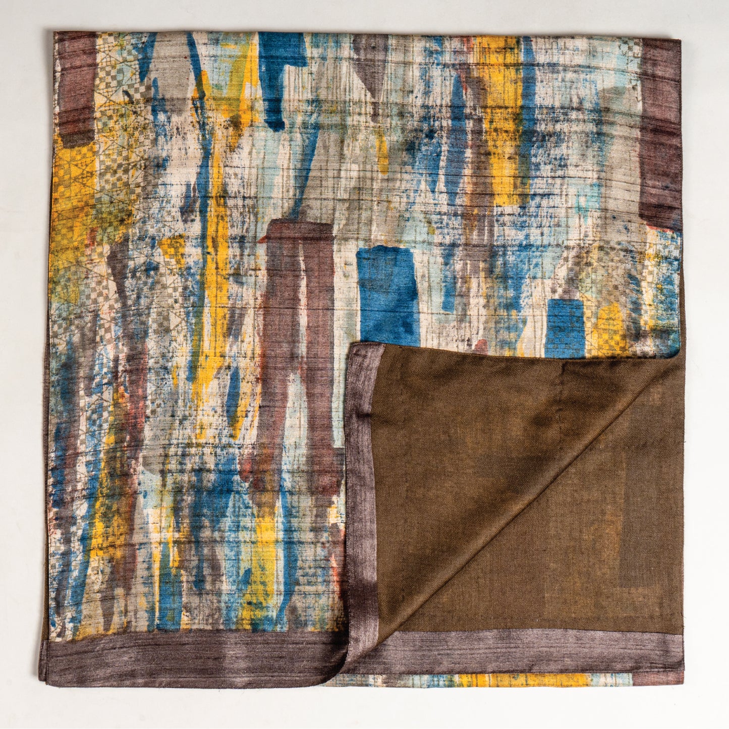 Artisanal "Kandinsky" Scarf   (with pashmina lining)