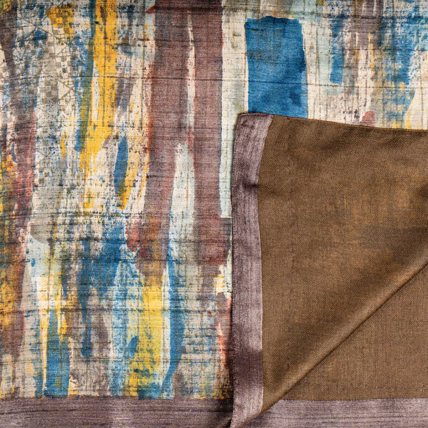 Artisanal "Kandinsky" Scarf   (with pashmina lining)