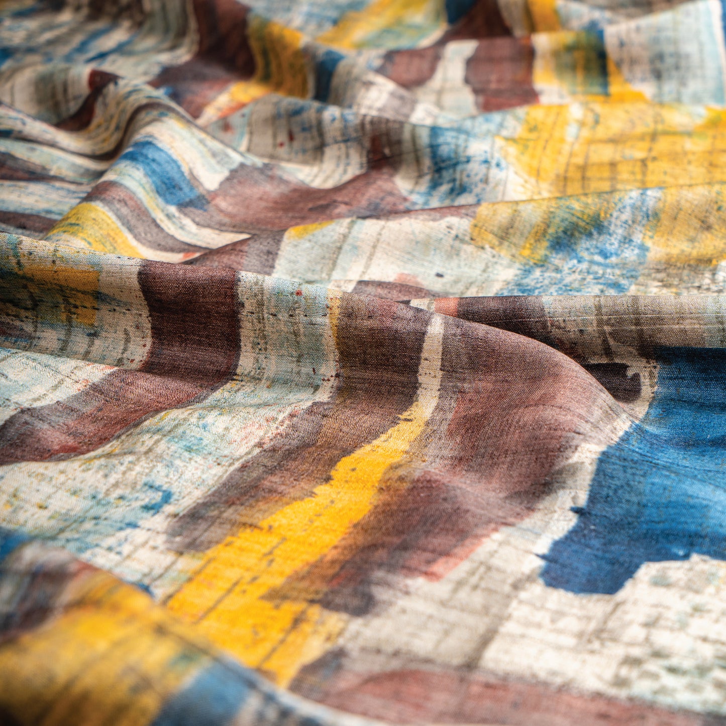 Artisanal "Kandinsky" Scarf   (with pashmina lining)