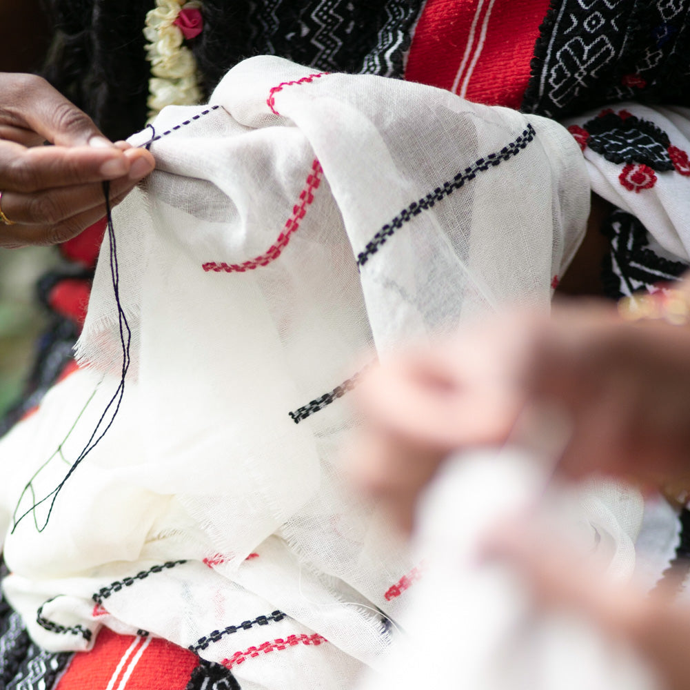 Sunday 20 September, 10.30-12 p.m. BST: Online Talk, Screening & Demonstration, The Art of the Toda: Thread and Touch with Coonoor & Co