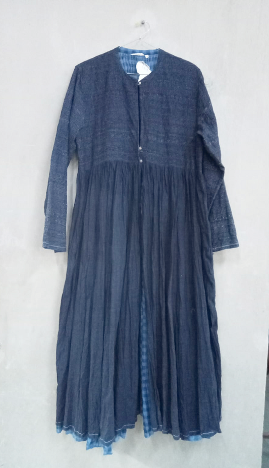 Injiri, pc-7821 Ladies Jacket INDIGO 100% Cotton L