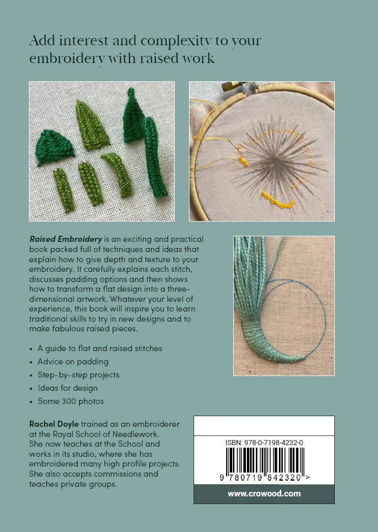 Raised Embroidery: Techniques and Projects, Rachel Doyle