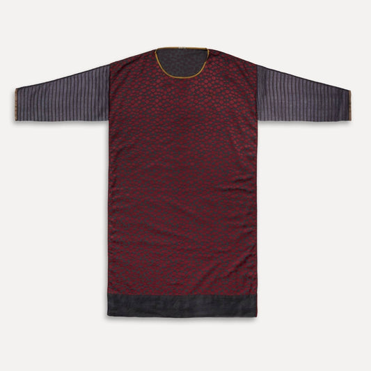 Turkey, Gönül Paksoy, Crimson Mosaic Silk Dress