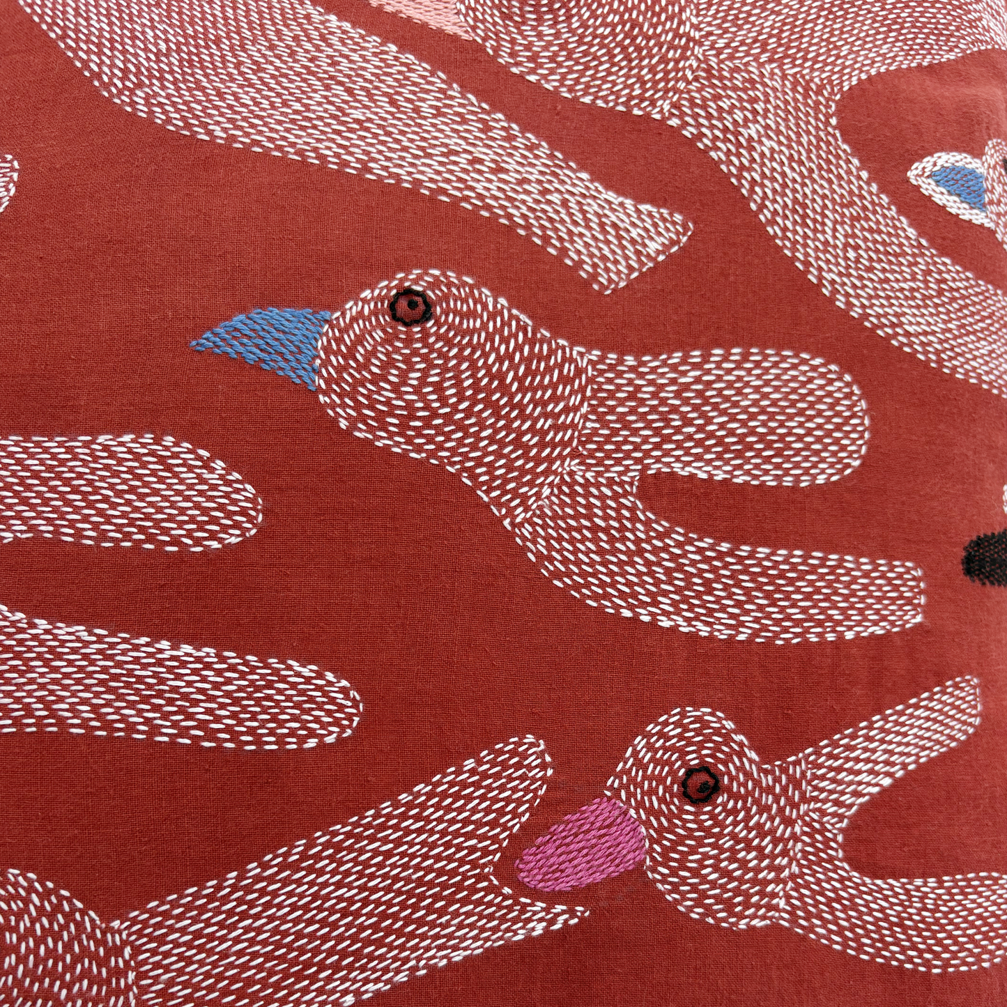 India, Muuyee, Petal Panchhis Cushion Cover