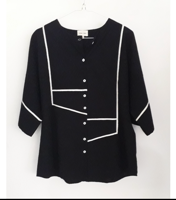 Soham Dave, Light Shapes Shirt Black