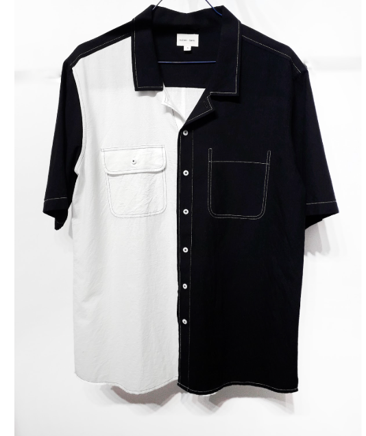 Soham Dave, M Shadow Shapes Shirt Black-White