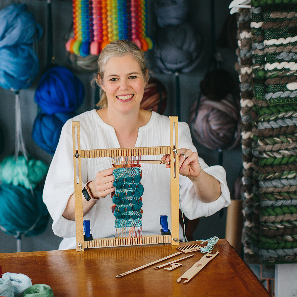 Thursday 24 September, 10:30-4 p.m.: Workshop, Weaving Texture on a Frame Loom with Cassandra Sabo