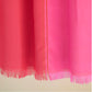 India, Kashmir Loom, Fifty-Fifty Raspberry Shawl