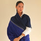 India, Kashmir Loom, Fifty-Fifty Aubergine Pilot Silver Shawl