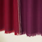 India, Kashmir Loom, Fifty-Fifty Garnet Silver Rosso Shawl