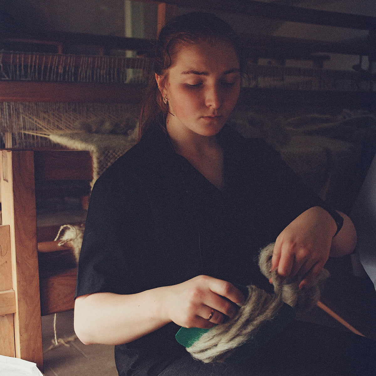 Ukraine, Gushka, Handwoven Wool Textiles