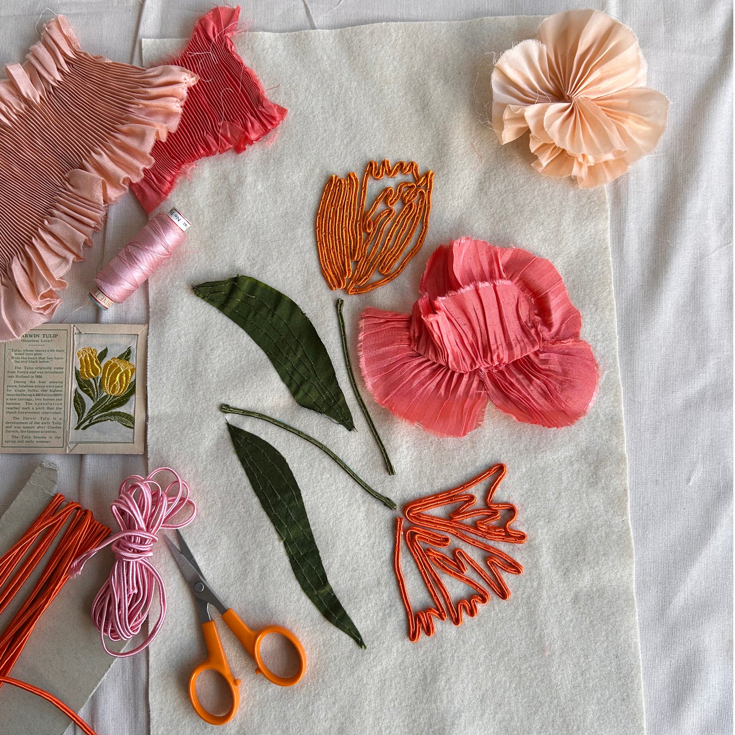 Saturday 9 & 16 May 2026, 2 - 5pm BST: Embroidering Tulips and Carnations with Lora Avedian