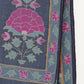 India, Kashmir Loom, Kani Ghulabdar Buta Jamawar Indigo Pink Shawl