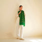 India, Kashmir Loom, Kani Hafiz Butidar Antique Emerald Shawl