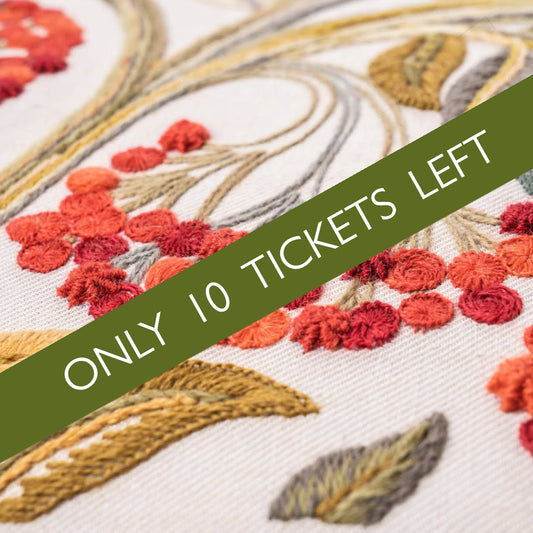 Tuesday 30 September, 10-4 p.m.: Workshop: Rowan Tree Crewelwork with Phillipa Turnbull of The Crewel Work Company