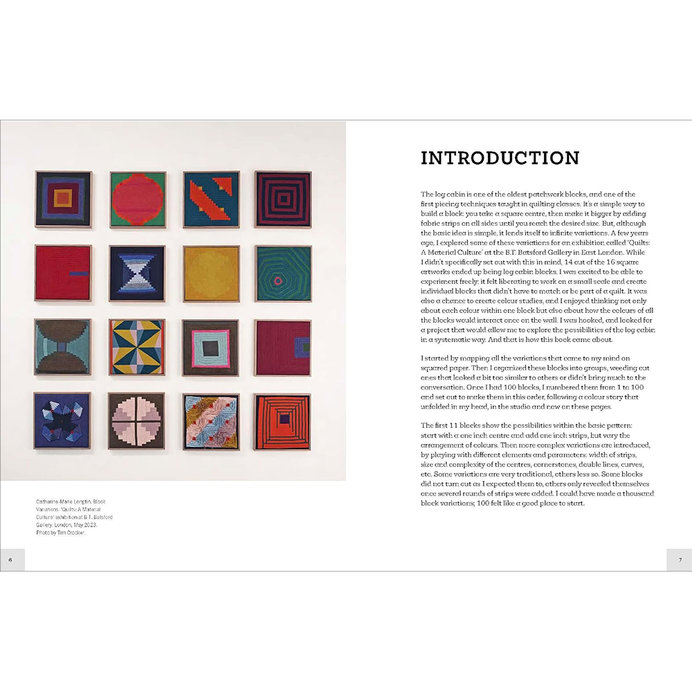 Log Cabin Quilt Blocks, 100 colour and pattern variations, Catherin-Marie Longtin
