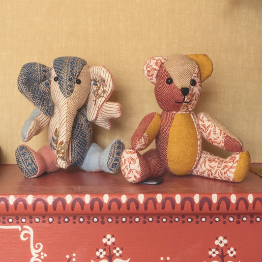 Win Two Patchwork Bears from Volga Linen