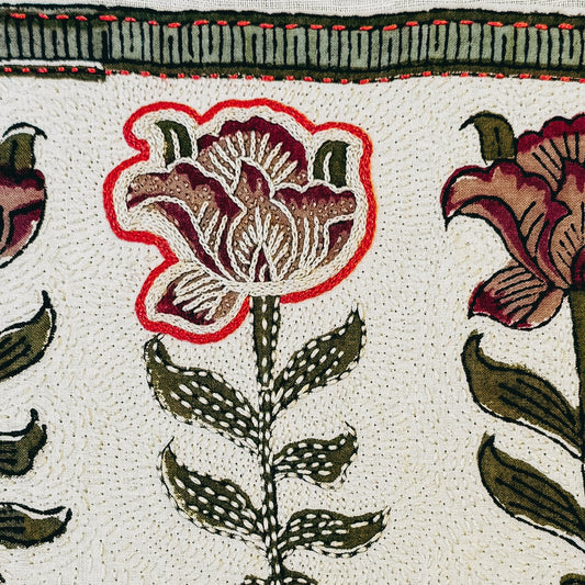 Tuesday 30 September, 10-12 p.m.: Workshop: The Art of Stitching a Block Print with Kate Rickard