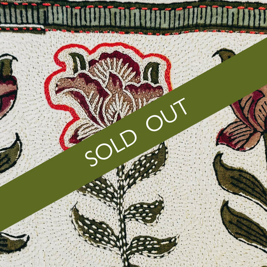 Tuesday 30 September, 10-12 p.m.: Workshop: The Art of Stitching a Block Print with Kate Rickard