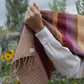 India, We are KAL, Striped Eri Silk Scarf, Brown