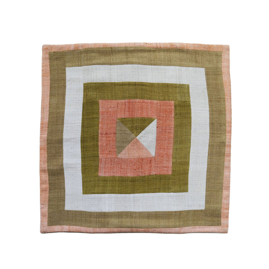 India, We are KAL, Pillow Case Eri Silk "Squares"