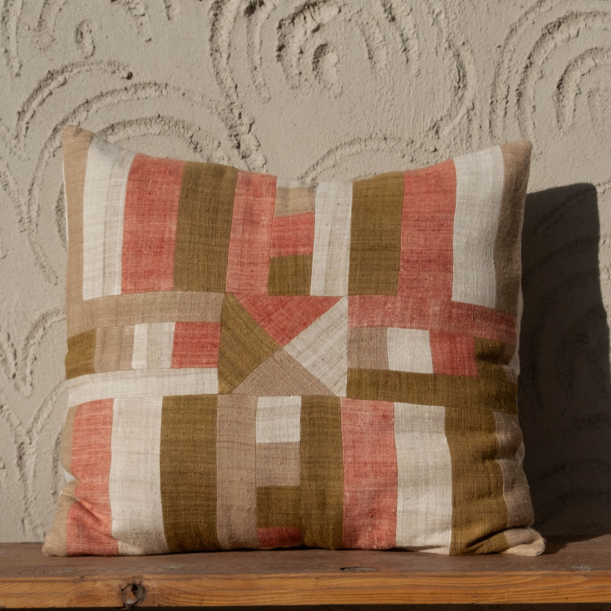 India, We are KAL, Pillow Case Eri Silk "Crosses"