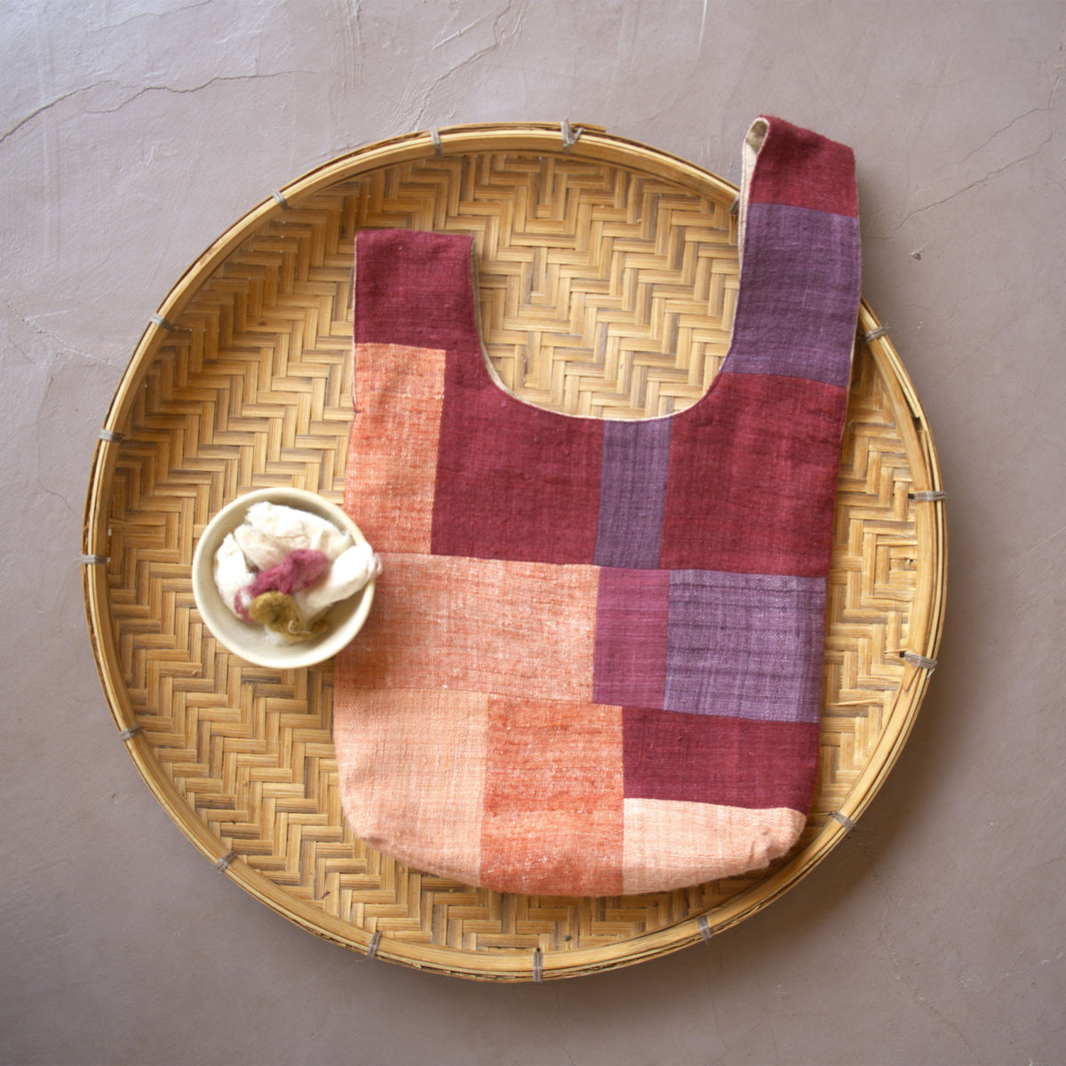 India, We are KAL, Eri Silk Knot Bag, Pink