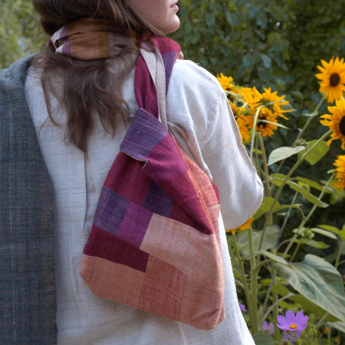 India, We are KAL, Eri Silk Knot Bag, Pink