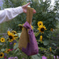India, We are KAL, Eri Silk Knot Bag, Purple and Green