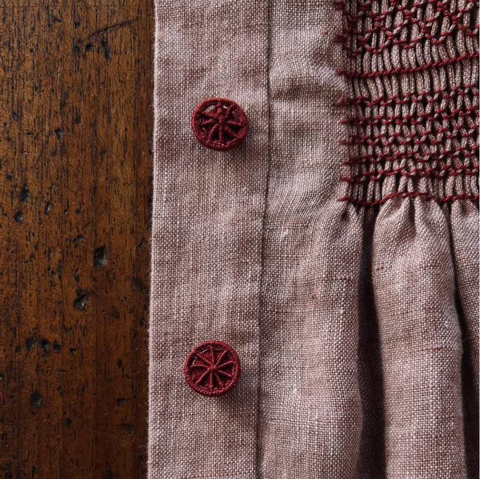 Saturday 23 & 30 May 2026, 2 - 5pm BST: Smocking & Dorset Button Making with Lu Flux