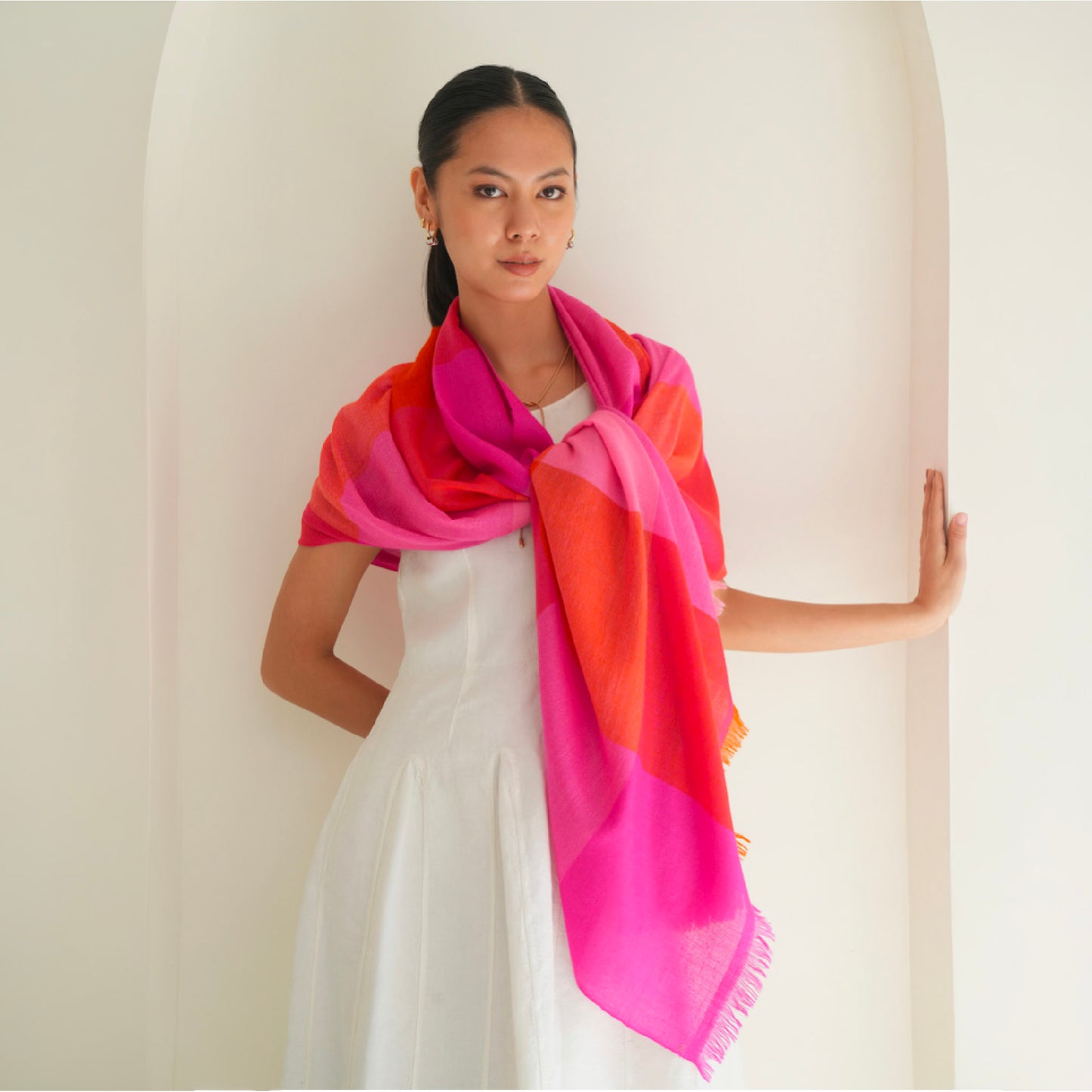 India, Kashmir Loom, Poetry Flamingo Shawl