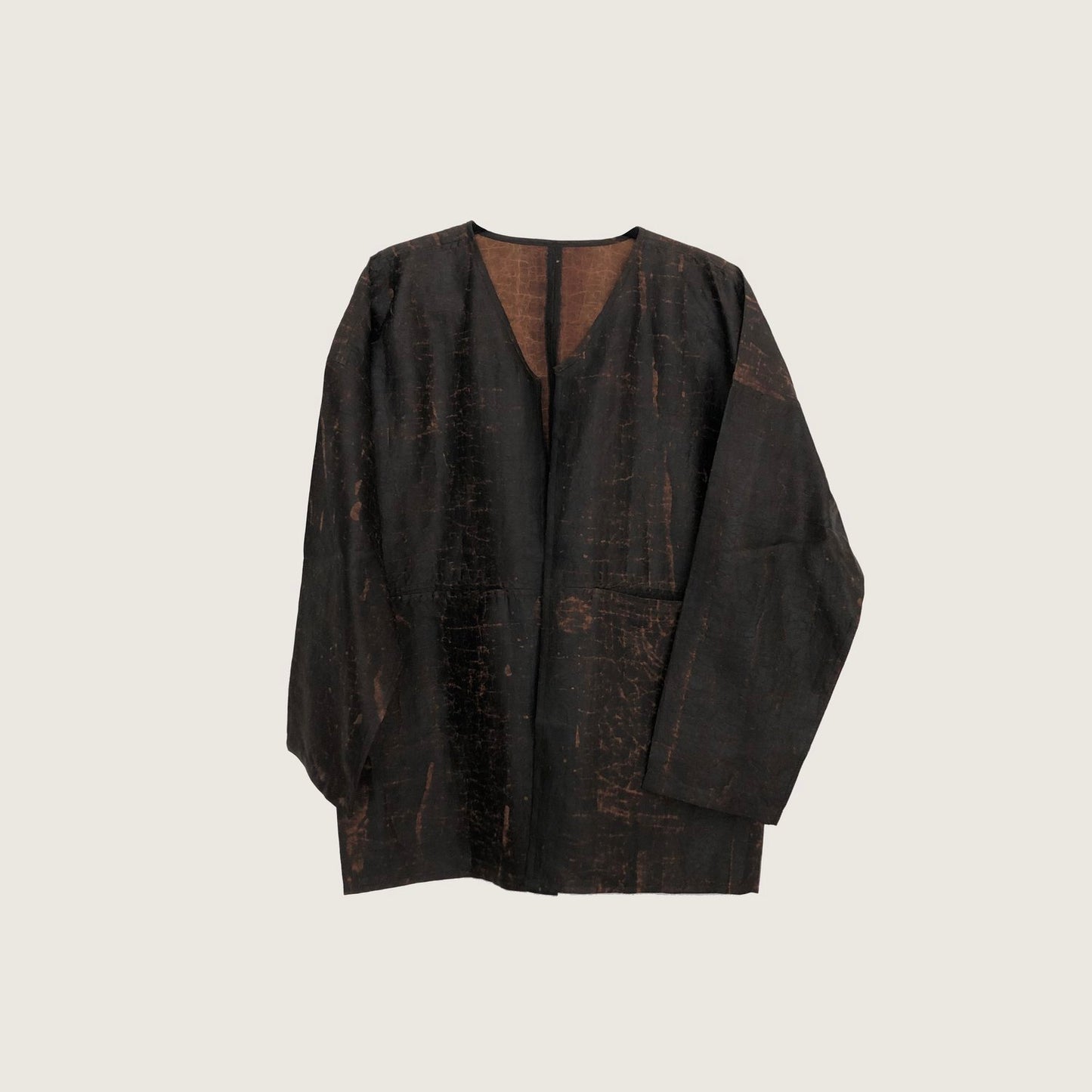 China, Noir Mud Silk SHORT JACKET - Vintage Jacket